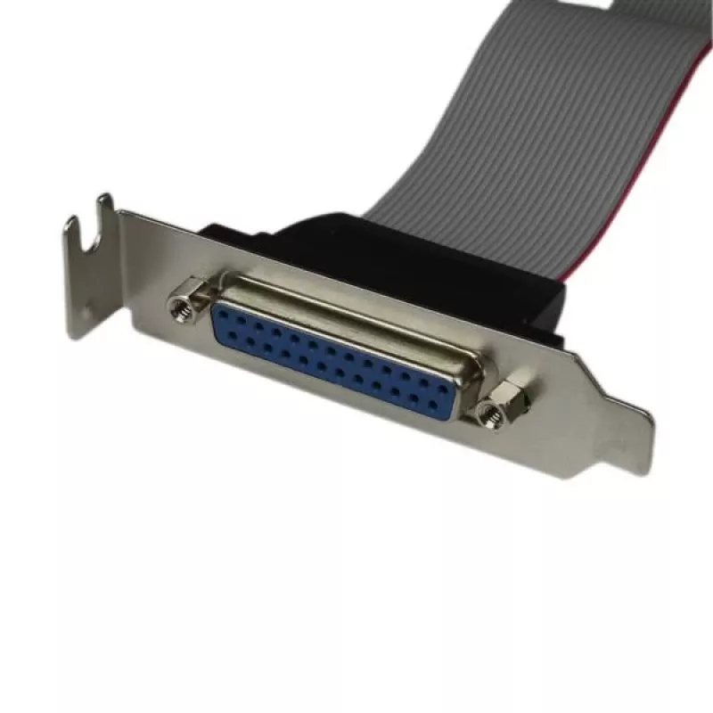 Adaptador de cabo de porta paralela de perfil baixo de 16 polegadas StarTech.com com chapa de slot – DB25 (F) para IDC26