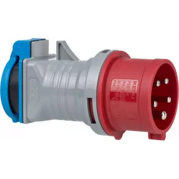 Adaptador de ficha de alimentação Brennenstuhl 1081690 230V 16A azul cinzento vermelho