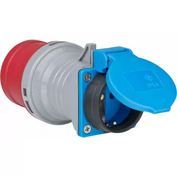 Adaptador de ficha de alimentação Brennenstuhl 1081690 230V 16A azul cinzento vermelho