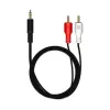 Cabo de áudio MediaRange MRCS164 1 m 2xRCA 3,5 mm preto