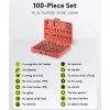 Conjunto de pontas 100 unid., MicroConnect 77045 – sortido com 100 pontas de parafusadeira para fixação e reparação
