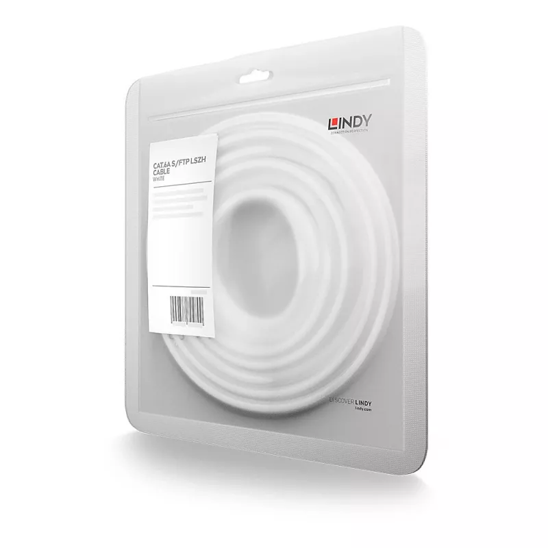 Cabo de rede Lindy 47201 branco 30 m Cat6a S/FTP (S-STP)