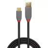 Cabo Lindy 1m USB 3.2 Type-A para C, 10Gbit/s, 5A, PD, Anthra Line