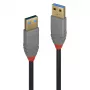 Cabo Lindy USB 3.2 Type-A, 0,5 m, 5 Gbit/s, Anthra Line