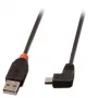 Cabo Lindy USB 2.0 Type-A para Mini-B, 1 m, 90° angular