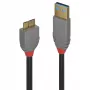 Cabo Lindy USB 3.2 Type-A para Micro-B, 3 m, 5 Gbit/s, Anthra Line