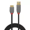 Cabo Lindy USB 3.2 Type-A para Micro-B, 3 m, 5 Gbit/s, Anthra Line