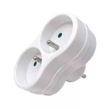 Ficha EU Microconnect Plug EU 1+2FRW Adaptador de alimentação MicroConnect