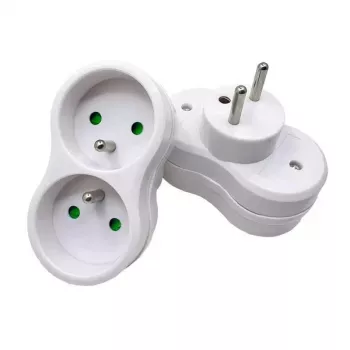 Ficha EU Microconnect Plug EU 1+2FRW Adaptador de alimentação MicroConnect