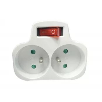 Interruptor de tomada MicroConnect MC-PLUGOOEU1+2FRW Type EU