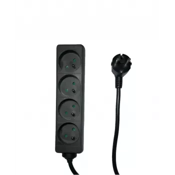 Extensão elétrica Microconnect MC-PS040150FRB 1,5 m 4 tomadas AC interior preto