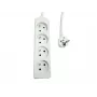 Régua de tomadas MicroConnect MC-PS040150FRW — 4 tomadas, tomadas tipo E francês