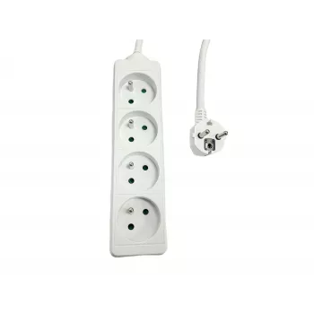 MicroConnect MC-PS040300FRW extensão com 4 tomadas, tipo francês E, 3 m, branca