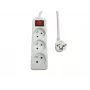 Régua de tomadas MicroConnect MC-PSOO030150FRW 3 tomadas com interruptores individuais on/off
