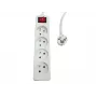 Régua de tomadas MicroConnect MC-PSOO040500FRW — 4 tomadas com interruptores individuais on/off