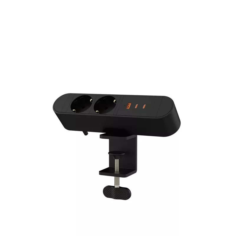 Régua de tomadas de secretária MicroConnect MC-MDPS-EU2-67W — 2 tomadas, 67 W de potência total