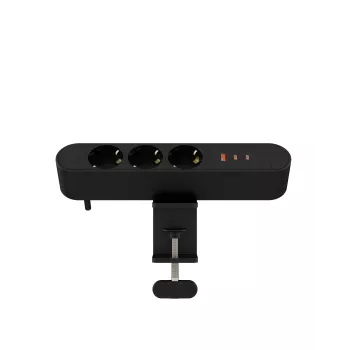 Régua de tomadas de secretária MicroConnect MC-MDPS-EU3-67W — 3 tomadas, 67 W de potência total