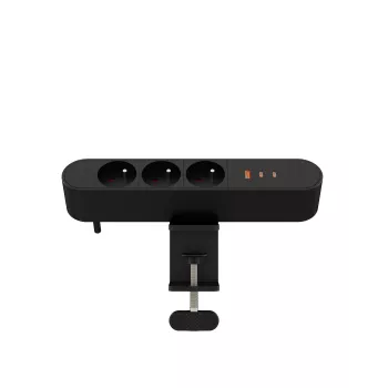 Tomada múltipla para secretária MicroConnect MC-MDPS-FR3-67W — 3 tomadas, 67 W de potência total
