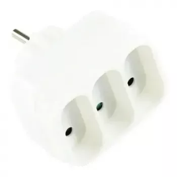 Extensão de energia LOGON LPS140 — 3 tomadas AC, interior, 18 A, branco