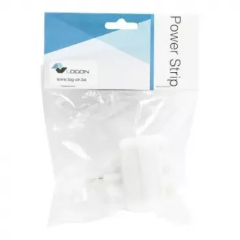 Extensão de energia LOGON LPS140 — 3 tomadas AC, interior, 18 A, branco