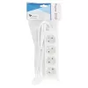 Distribuidor de energia LOGON LPS055 — cabo de 1,5 m, 4 tomadas AC, 250 V, 3500 W, 64 A, branco