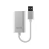 Conversor de áudio Lindy USB Type-A para conversor de áudio, prateado/branco, 25 g
