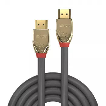 Cabo HDMI High Speed Lindy 5m, Gold Line