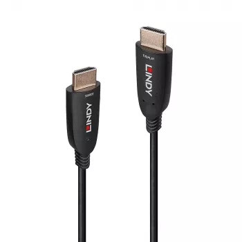 Cabo HDMI híbrido de fibra ótica Lindy 40m 8K60 48 Gbit/s preto