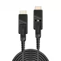 Cabo Micro-HDMI híbrido de fibra ótica Lindy 70m 18G com fichas HDMI e DVI removíveis