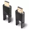Cabo Micro-HDMI híbrido de fibra ótica Lindy 70m 18G com fichas HDMI e DVI removíveis
