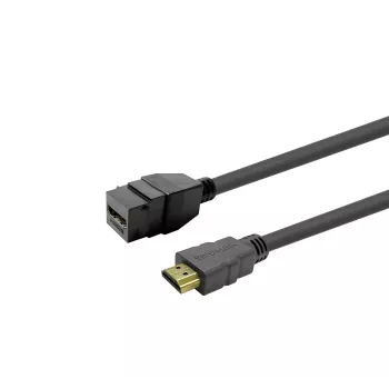 Módulo Keystone conector fêmea HDMI VivoLink PROKEYHDMIFM5B, preto, módulo de painel de porta única