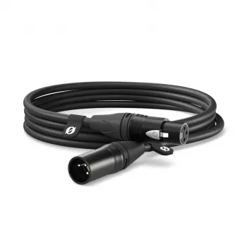 Cabo de áudio RØDE XLR3M 3 m XLR preto conector macho para conector fêmea