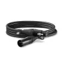 Cabo de áudio RØDE XLR3M 3 m XLR preto conector macho para conector fêmea
