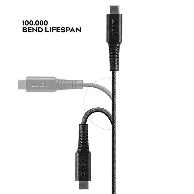 Cabo USB Type-C para Lightning reforçado Lindy 3 m