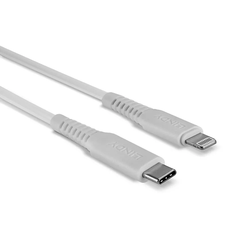 Cabo USB Type-C para Lightning Lindy 2 m, branco