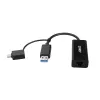 Conversor Ethernet Gigabit Lindy USB 3.2 Gen 1 com fios USB Ethernet 5000 Mbit/s preto