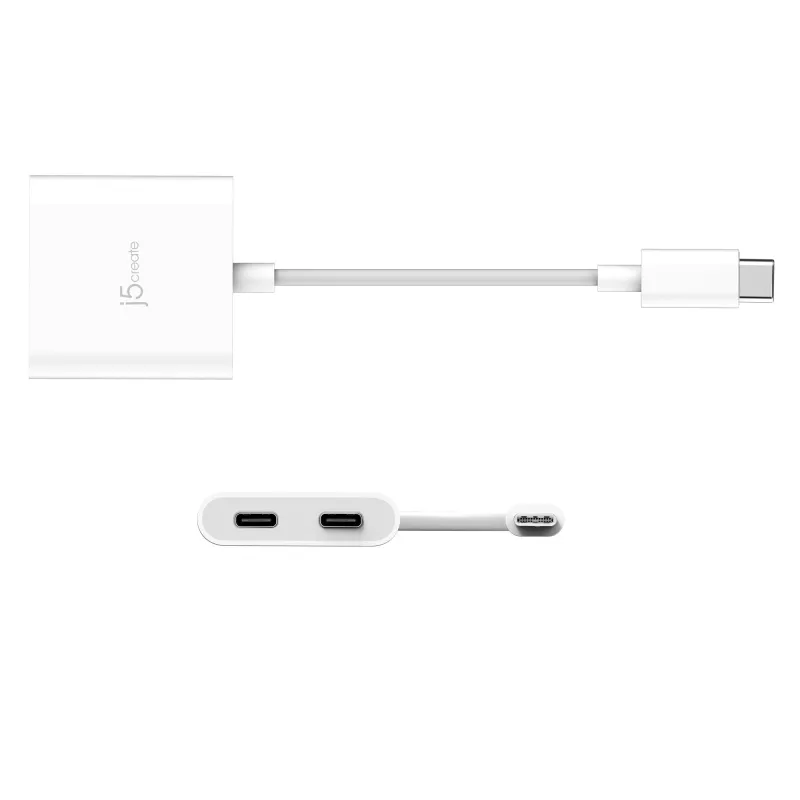 Adaptador USB-C para duplo USB-C j5create JCA164-N 3840x2160 240Hz