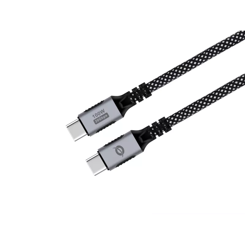 Cabo USB-C para USB-C CONCEPTRONIC ETTA07B12 – USB 3.2 Gen 2x2, 1,2 m, 20 Gbps, PD 3.0 100 W (20 V/5 A), 4K60Hz, preto, E-Mark