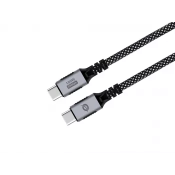 Cabo USB-C para USB-C CONCEPTRONIC ETTA07B20 — USB 3.2 Gen 2x2, 2 m, 20 Gbps, PD 3.0 100W (20V 5A), 4K@60Hz, E-mark