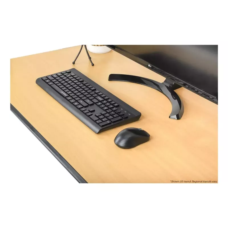 Teclado Manhattan 180771 sem fios QWERTY preto rato incluído