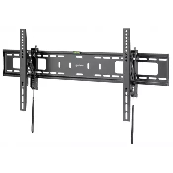 Suporte de TV e monitor Manhattan, antivandalismo, inclinação de parede, 43-100, preto, VESA 200x200 até 800x400 mm, máx. 75 kg