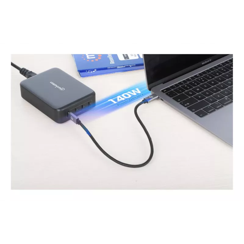 Manhattan 102667 estação de carregamento GaN USB Power Delivery de 4 portas, 240 W