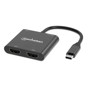 Adaptador multiporta Manhattan 154321 USB Type-C para 2 HDMI USB-A Power Delivery 100 W