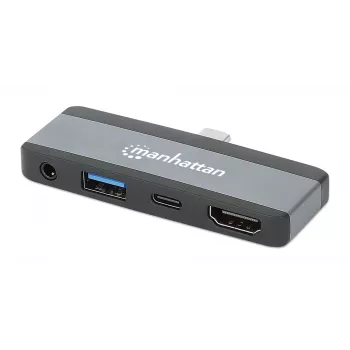 Docking station USB-C Travel Dock Manhattan 190404 4 portas HDMI USB-A USB-C 3,5 mm