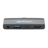 Docking station USB-C Travel Dock Manhattan 190404 4 portas HDMI USB-A USB-C 3,5 mm