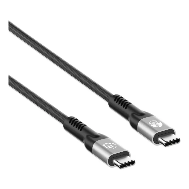 Cabo USB-C macho para USB-C macho Manhattan 2m USB4 Gen 3x2 8K 60Hz