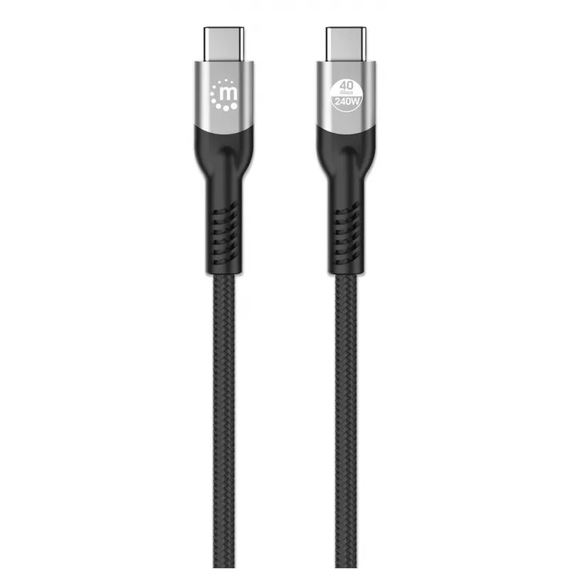 Cabo USB-C macho para USB-C macho Manhattan 2m USB4 Gen 3x2 8K 60Hz