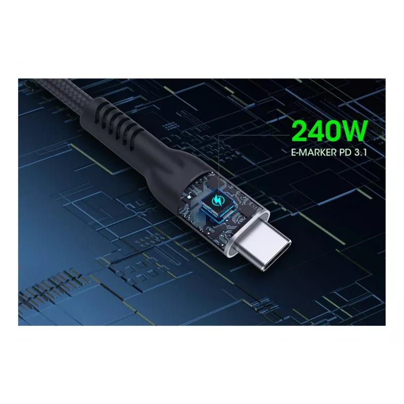 Cabo USB-C macho para USB-C macho Manhattan 2m USB4 Gen 3x2 8K 60Hz