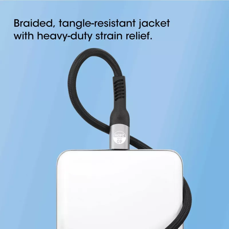 Cabo USB-C macho para USB-C macho Manhattan 2m USB4 Gen 3x2 8K 60Hz