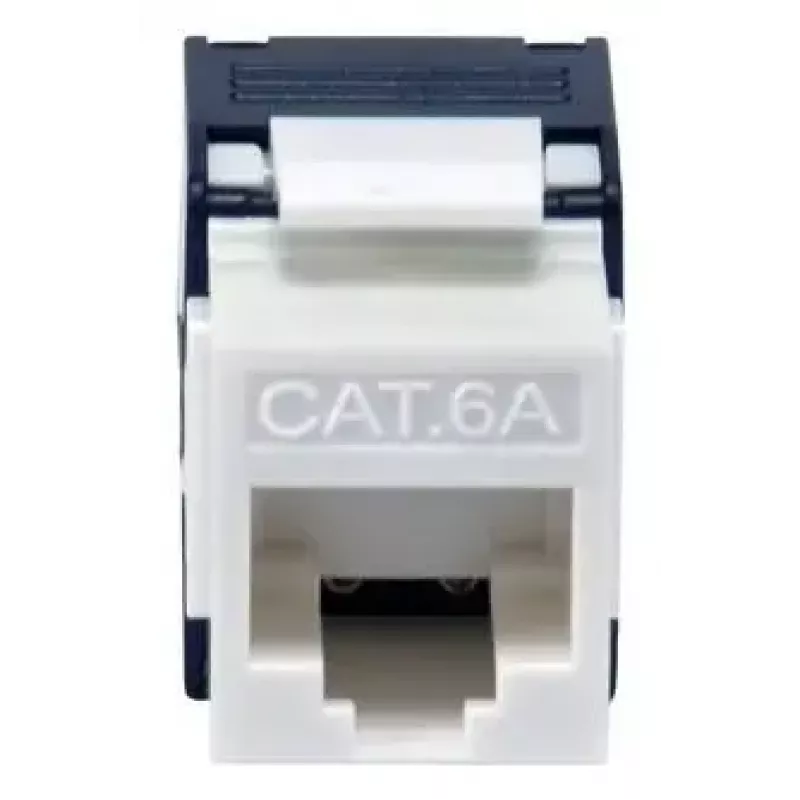 Equip 769227 Ficha Keystone Cat.6A, não blindada, LSA sem ferramentas, branca, 8 un.
